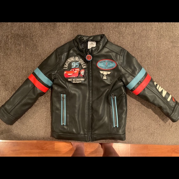 lightning mcqueen faux leather jacket